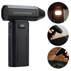 Soprador Mini Turbo Jet Portátil, Recarregável USB Alto Desempenho para Limpeza de Pó, Churrasco e Equipamentos