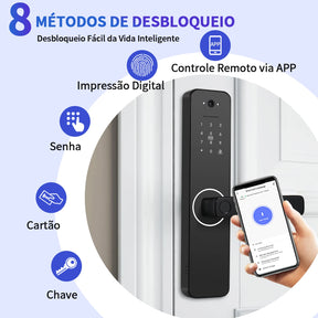 Do Brazil fechadura eletrônica digital com câmera tuya smart home fechadura porta inteligente fechadura eletrônica tuya wifi