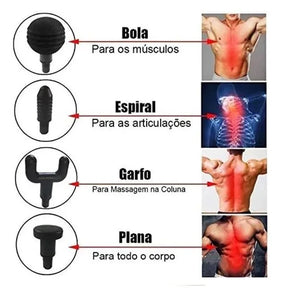Massageador Elétrico Profissional Alta Frequência para Músculos Alívio de Dores e Relaxamento Profundo
