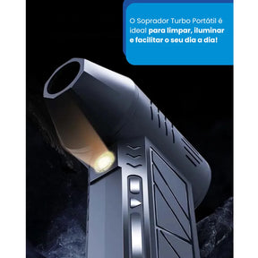Soprador Mini Turbo Jet Portátil, Recarregável USB Alto Desempenho para Limpeza de Pó, Churrasco e Equipamentos