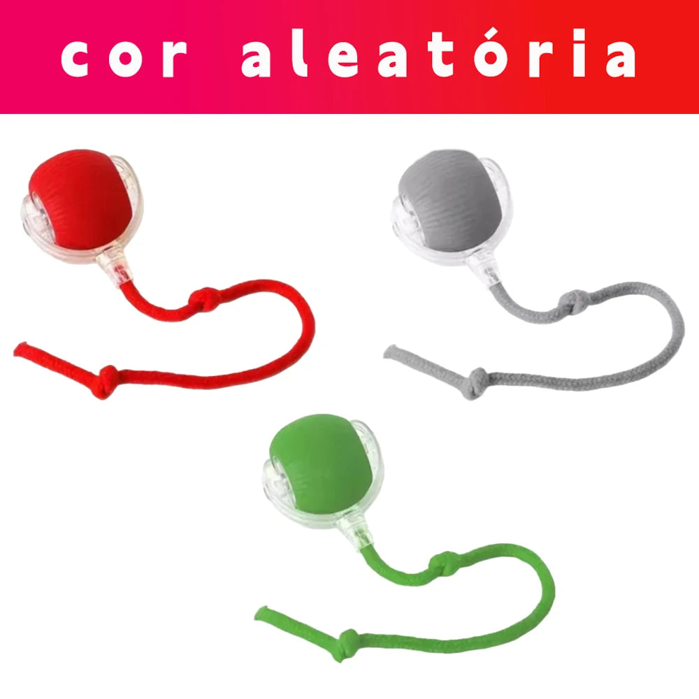 Brinquedo Interativo para Gatos Bola que Rola Sozinha com Cauda Falsa Recarregável e Seguro